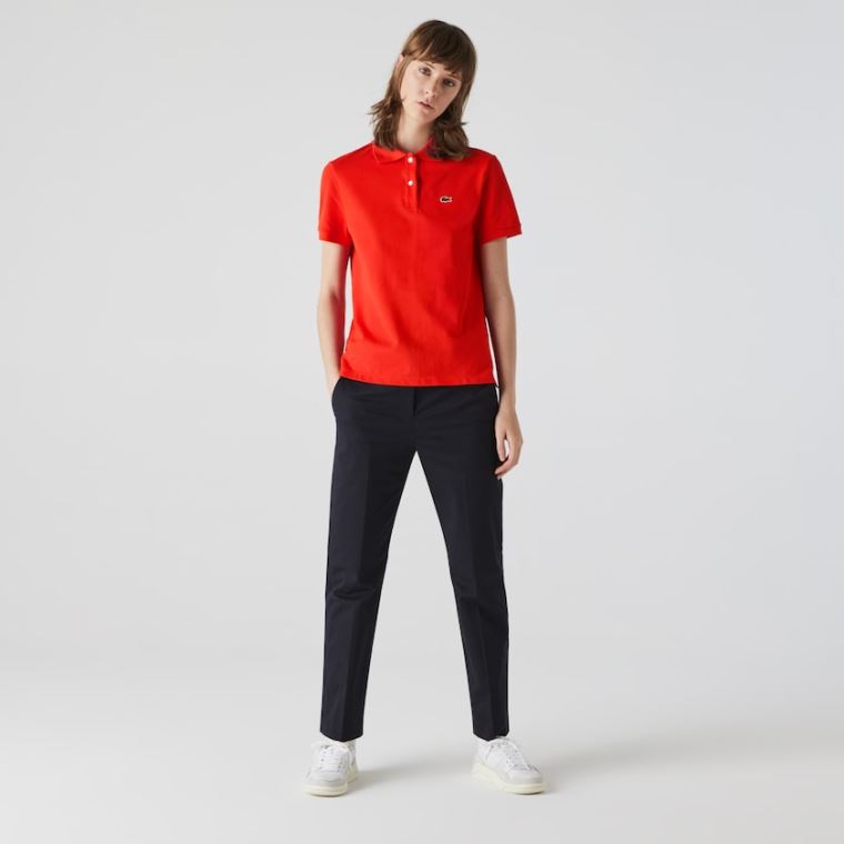 Lacoste Classic Fit Soft Bomull Petit Piqué Polo Rød | rBKPyOIq