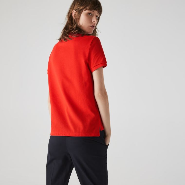 Lacoste Classic Fit Soft Bomull Petit Piqué Polo Rød | rBKPyOIq