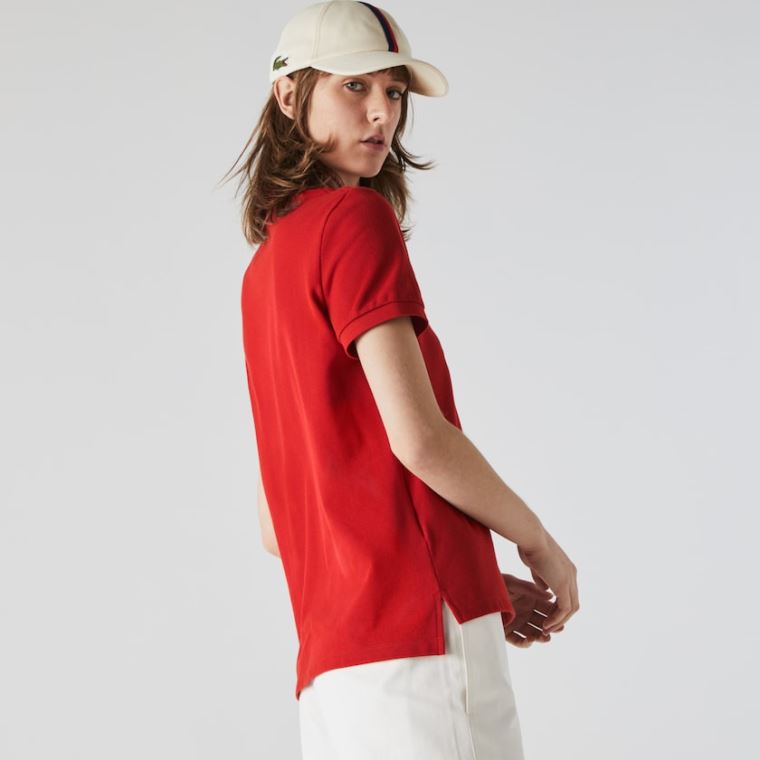 Lacoste Classic Fit Soft Bomull Petit Piqué Polo Rød | vbybtCWo