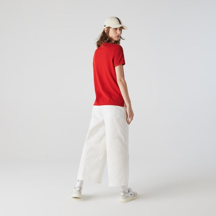 Lacoste Classic Fit Soft Bomull Petit Piqué Polo Rød | vbybtCWo