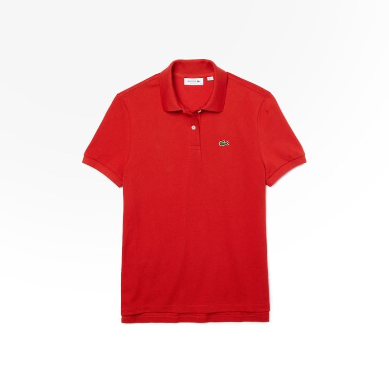 Lacoste Classic Fit Soft Bomull Petit Piqué Polo Rød | vbybtCWo