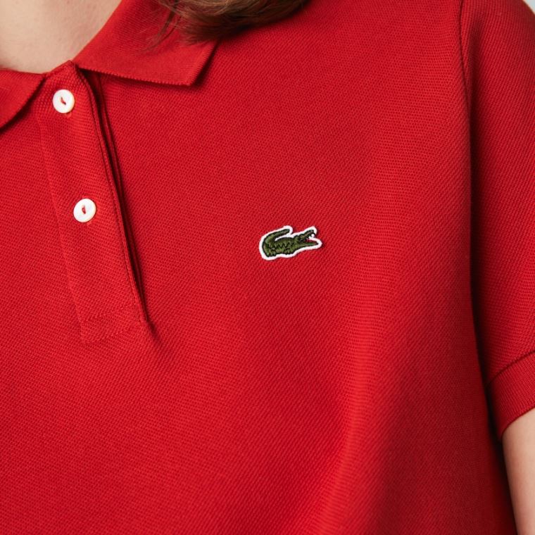 Lacoste Classic Fit Soft Bomull Petit Piqué Polo Rød | vbybtCWo