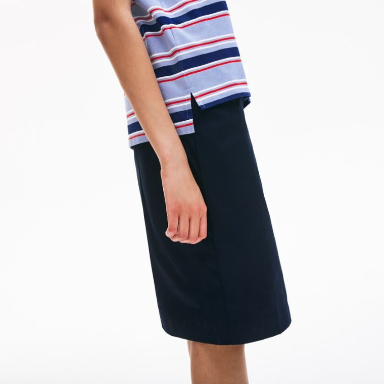 Lacoste Classic Fit Striped Bomull Polo Shirt Lilla Marineblå Blå Hvite Rød Lyse Rosa | VnsXZrvY