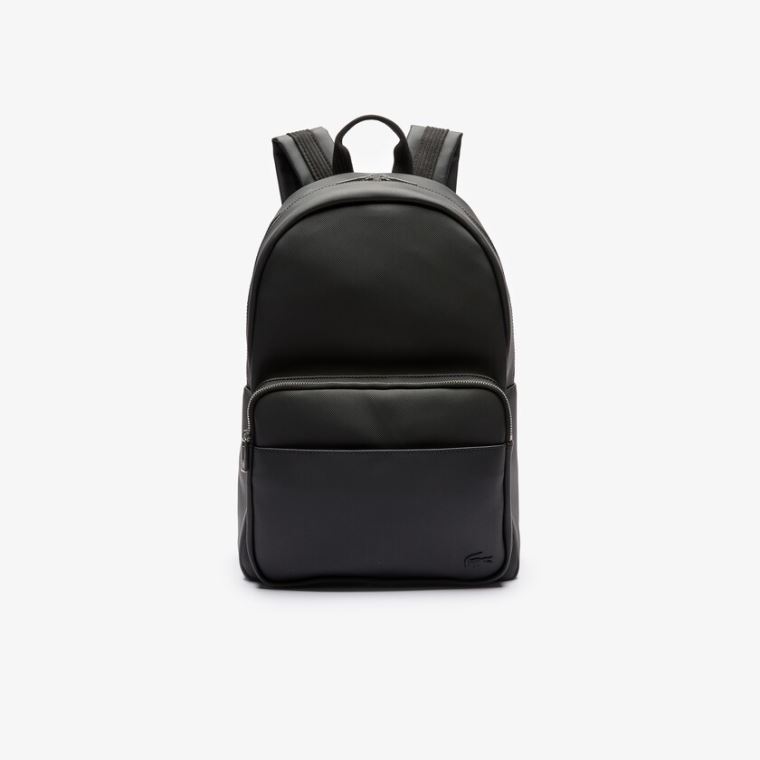 Lacoste Classic Petit Piqué Backpack Svarte | nb2JgxV5