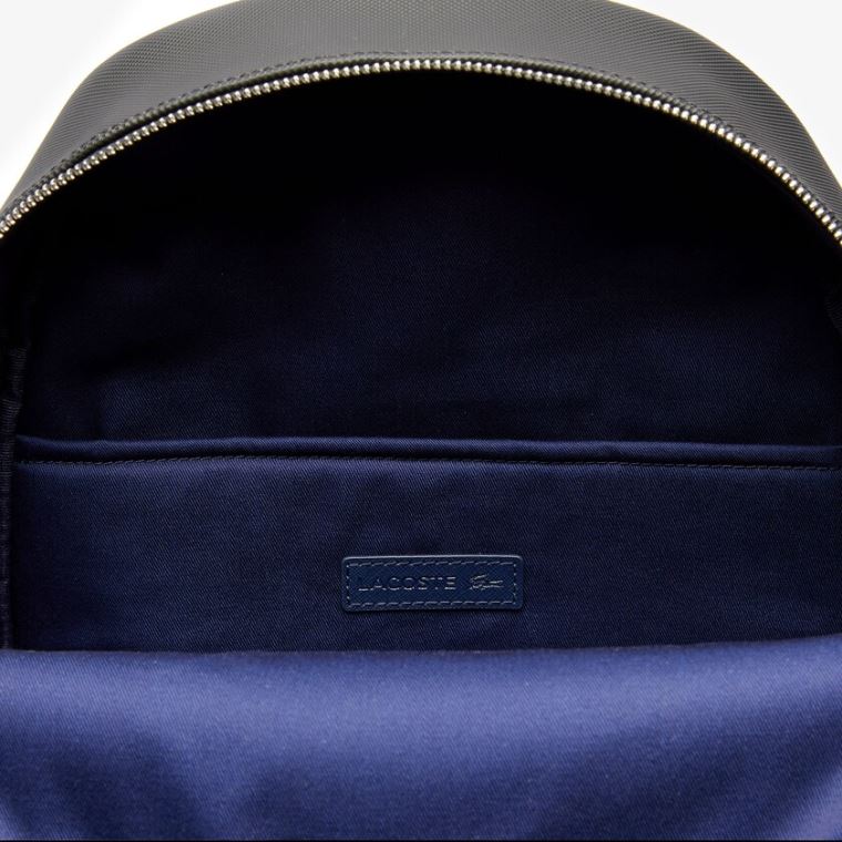 Lacoste Classic Petit Piqué Backpack Svarte | nb2JgxV5