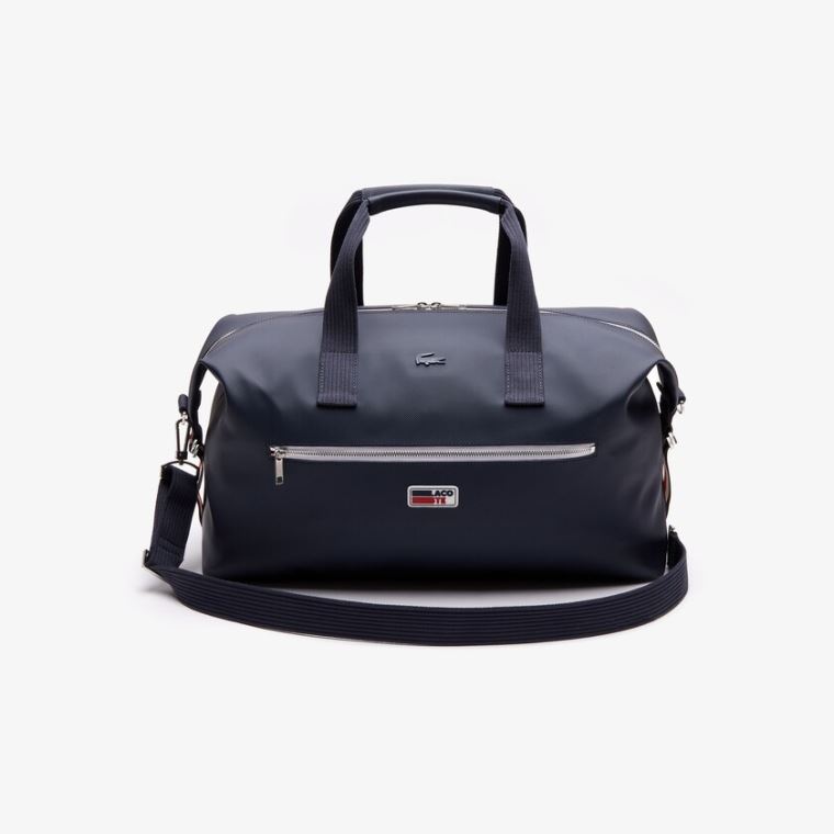 Lacoste Classic Tricolour Accents Weekender Bag Marineblå Blå Hvite Rød | 6SdEF0BA