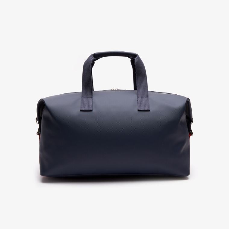 Lacoste Classic Tricolour Accents Weekender Bag Marineblå Blå Hvite Rød | 6SdEF0BA