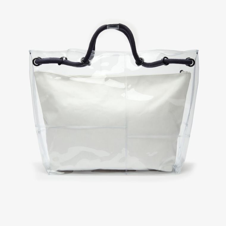 Lacoste Clear Shopper Bag Hvite | sobVqdS6