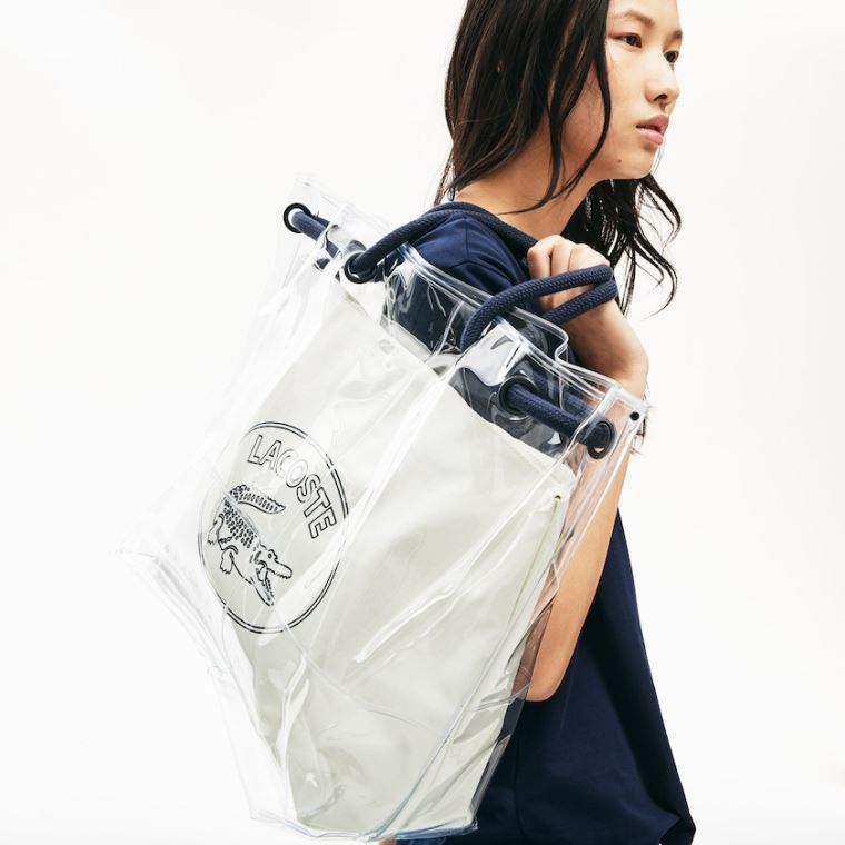 Lacoste Clear Shopper Bag Hvite | sobVqdS6