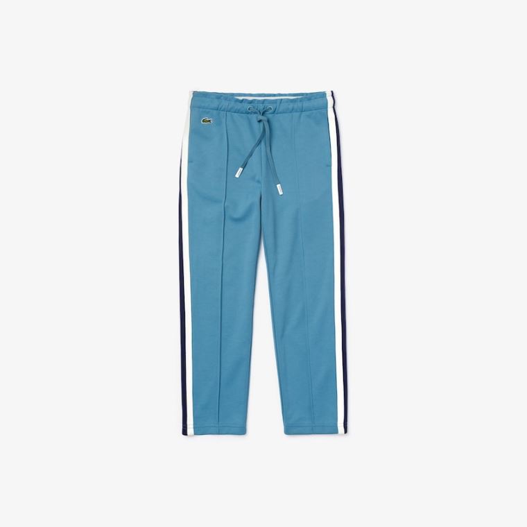 Lacoste Contrast Bands Lette Jogging Pants Blå Marineblå Blå Hvite | RSsHLt8e