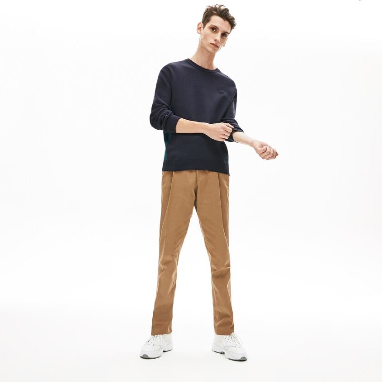 Lacoste Contrast Effects Knit Genser Marineblå Blå | 5HbXOQyu