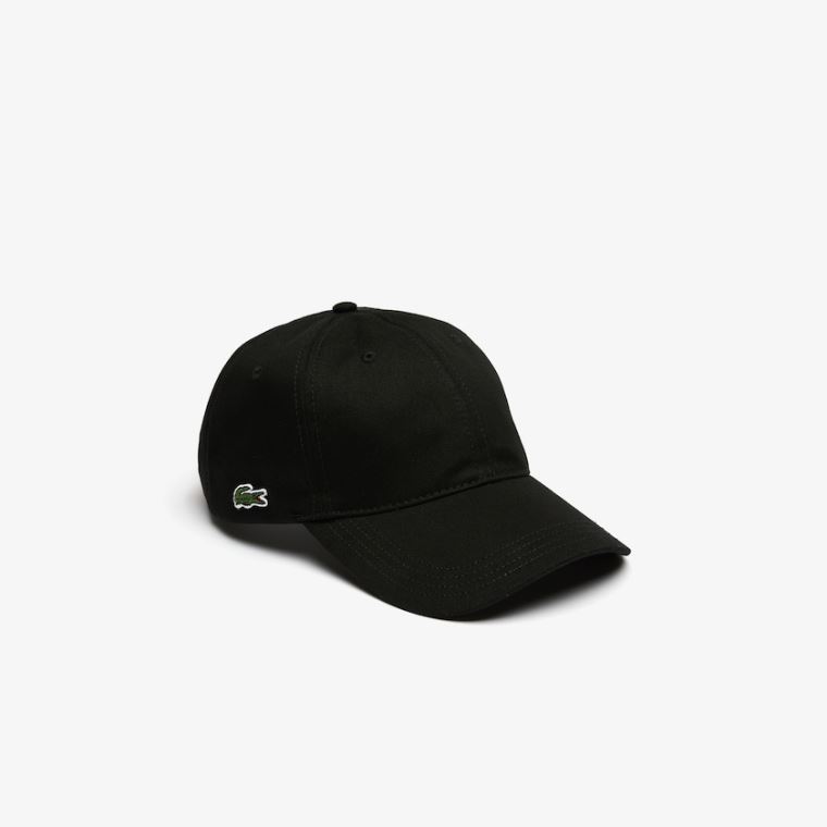 Lacoste Contrast Reima Bomull Cap Svarte | g0Wsvku6