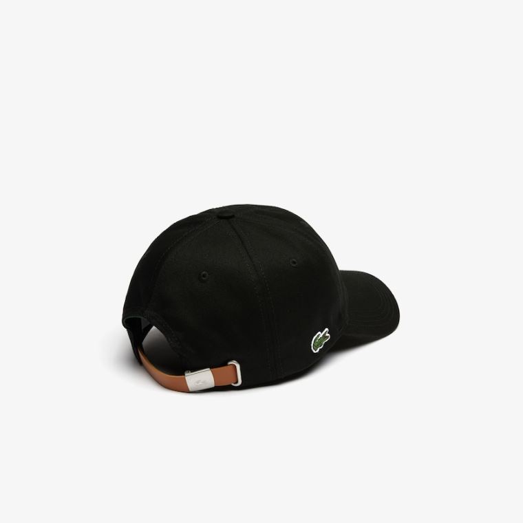 Lacoste Contrast Reima Bomull Cap Svarte | g0Wsvku6