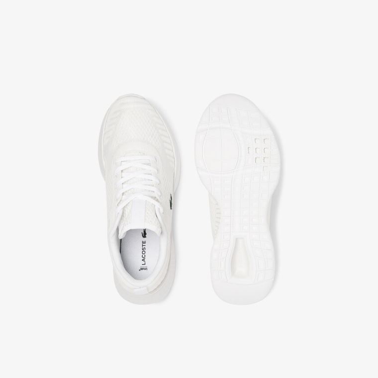 Lacoste Court-Drive Fly Tekstil Sneakers Hvite | DBdt0WDU