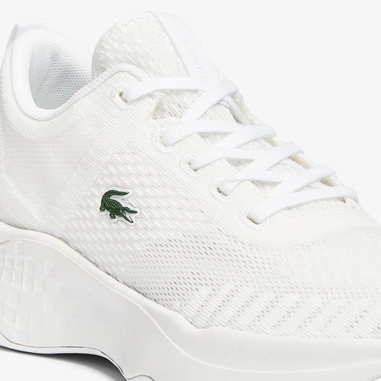 Lacoste Court-Drive Fly Tekstil Sneakers Hvite | DBdt0WDU