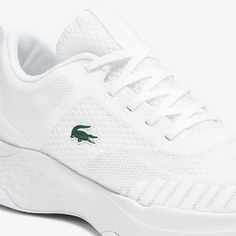 Lacoste Court-Drive Fly Tekstil Sneakers Hvite | Haoa6f9v