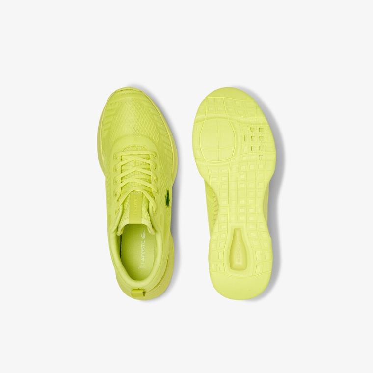 Lacoste Court-Drive Fly Tekstil Sneakers Lyse Gul Lyse Gul | SVXfukRp