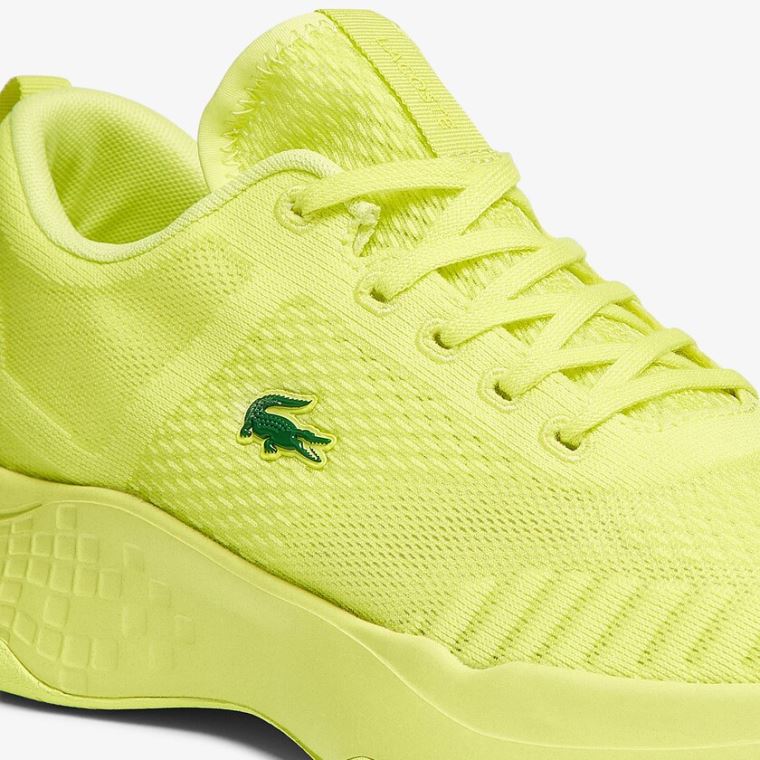 Lacoste Court-Drive Fly Tekstil Sneakers Lyse Gul Lyse Gul | SVXfukRp