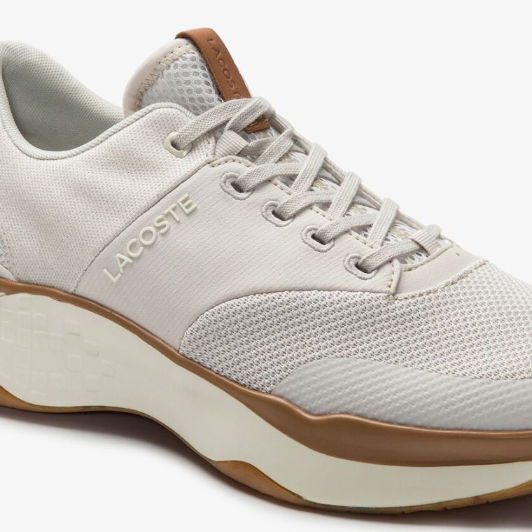 Lacoste Court-Drive Plus Canvas and Syntetisk Sneakers Hvite Hvite | Du0EWlzb