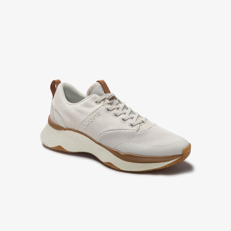 Lacoste Court-Drive Plus Canvas and Syntetisk Sneakers Hvite Hvite | Du0EWlzb