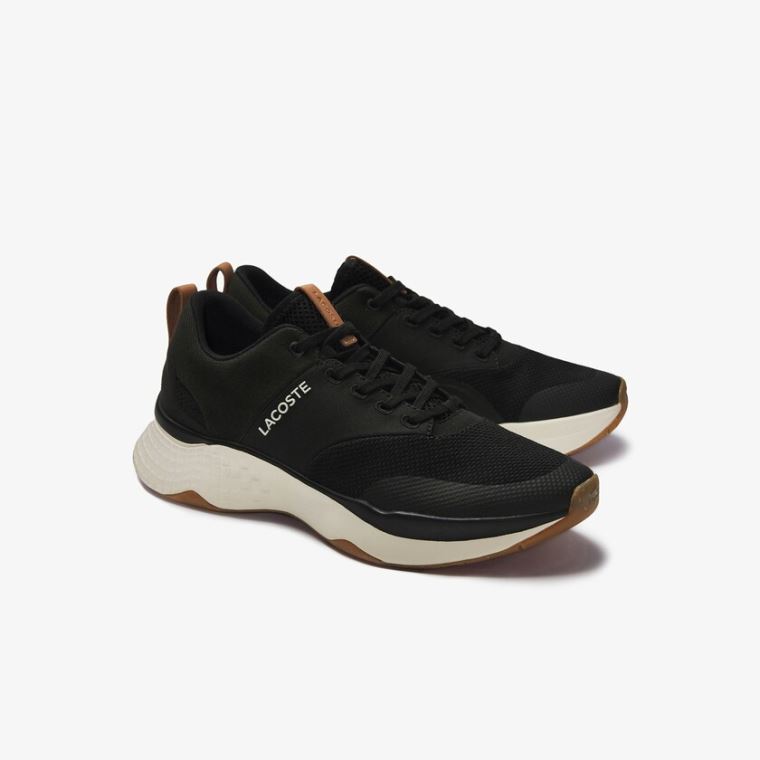 Lacoste Court-Drive Plus Colourblock Tekstil Sneakers Svarte Hvite | cqDkSSwY