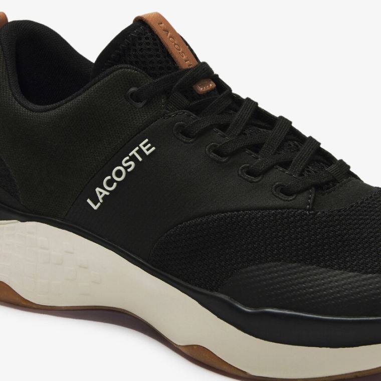 Lacoste Court-Drive Plus Colourblock Tekstil Sneakers Svarte Hvite | cqDkSSwY