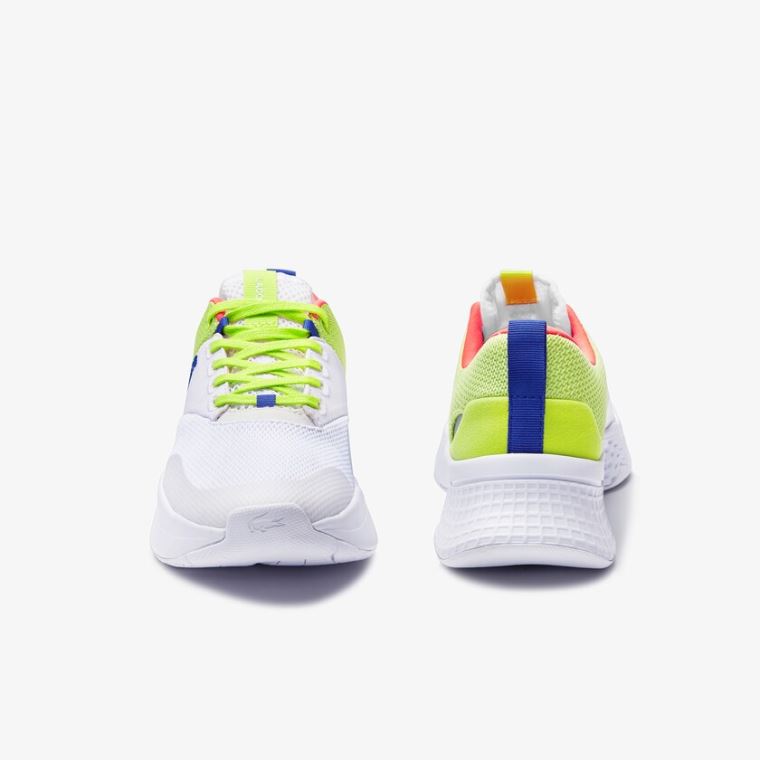 Lacoste Court-Drive Plus Tekstil Sneakers Hvite Lyse Grønn | Q1I75LzU