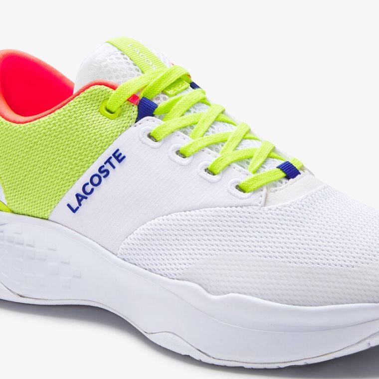 Lacoste Court-Drive Plus Tekstil Sneakers Hvite Lyse Grønn | Q1I75LzU