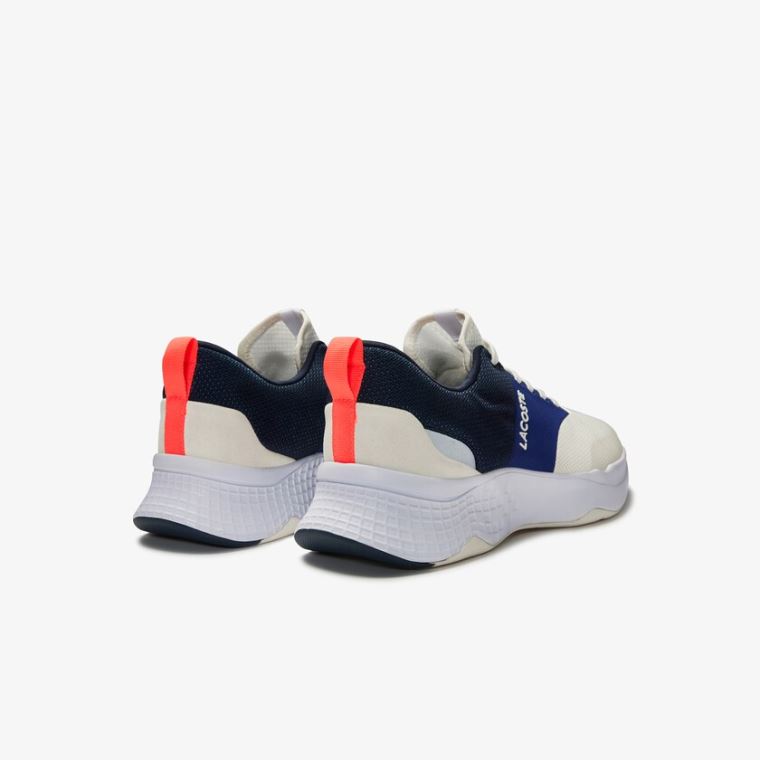 Lacoste Court-Drive Plus Tekstil Sneakers Hvite Marineblå | Xpqmq4R5