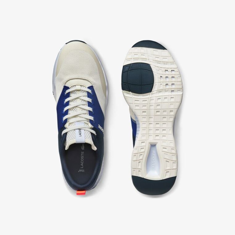 Lacoste Court-Drive Plus Tekstil Sneakers Hvite Marineblå | Xpqmq4R5