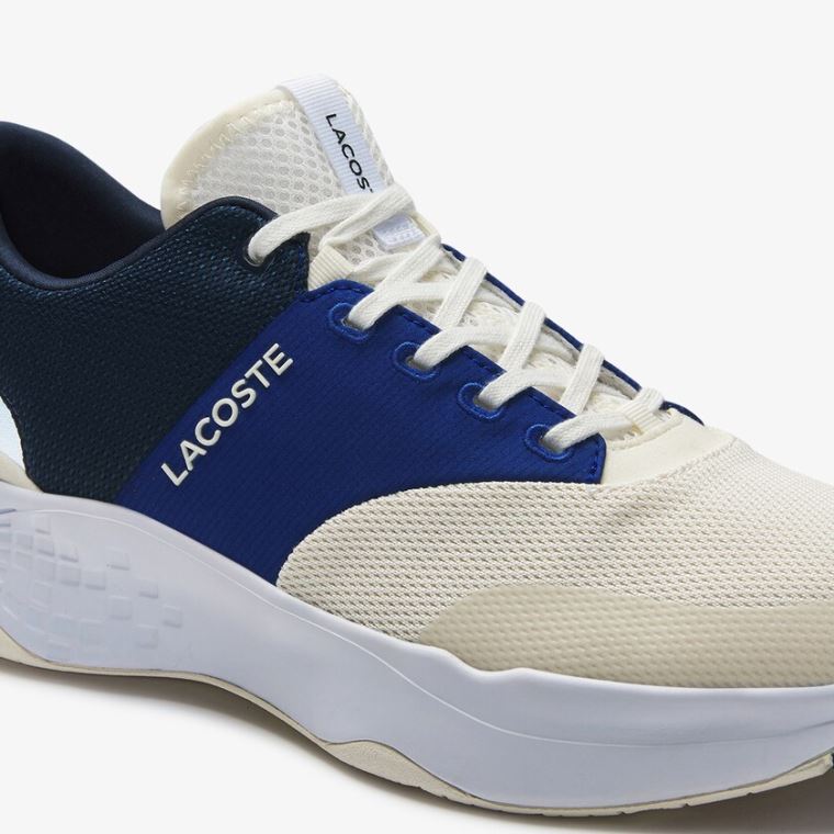 Lacoste Court-Drive Plus Tekstil Sneakers Hvite Marineblå | Xpqmq4R5