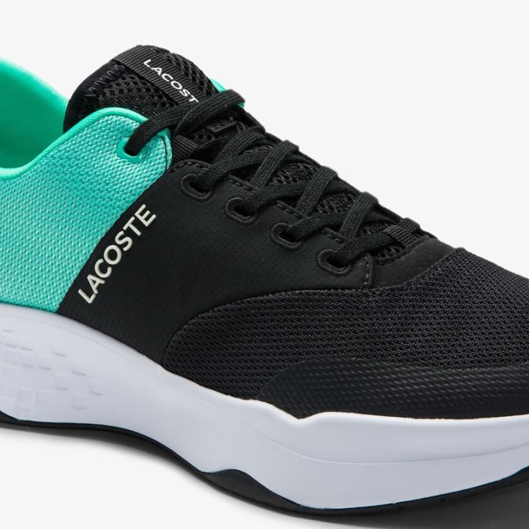 Lacoste Court-Drive Plus Tekstil Sneakers Svarte Turkis | oFihH8pu