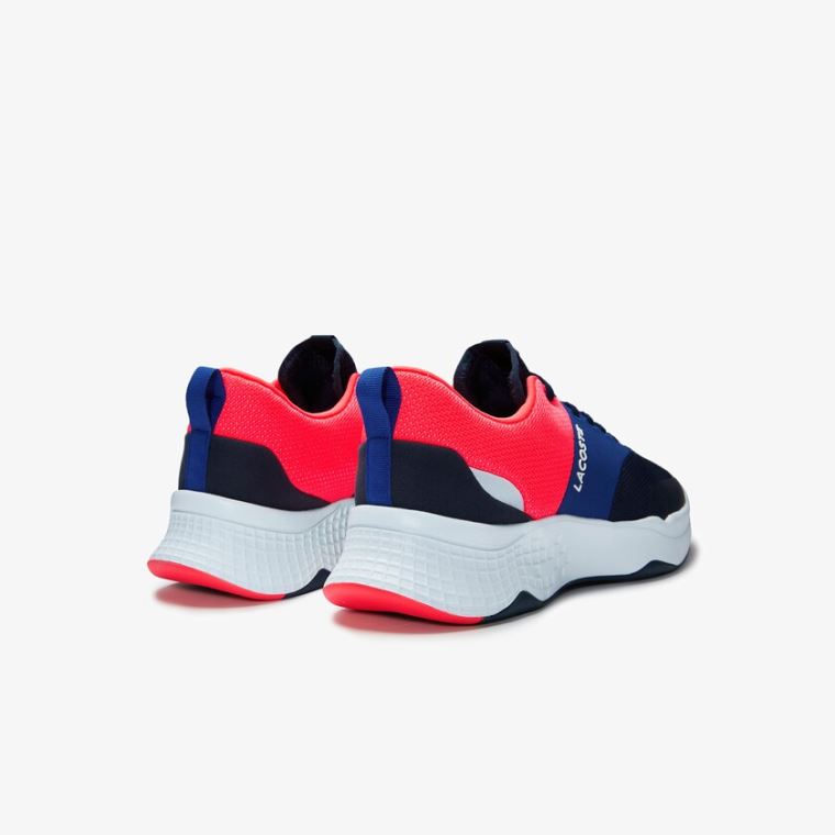 Lacoste Court-Drive Plus Tekstil Sneakers Marineblå Rosa | oQJPgM3h