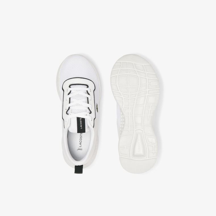 Lacoste Court-Drive Tekstil Air Mesh Sneakers Hvite Mørke Grønn | aA8D1Kws