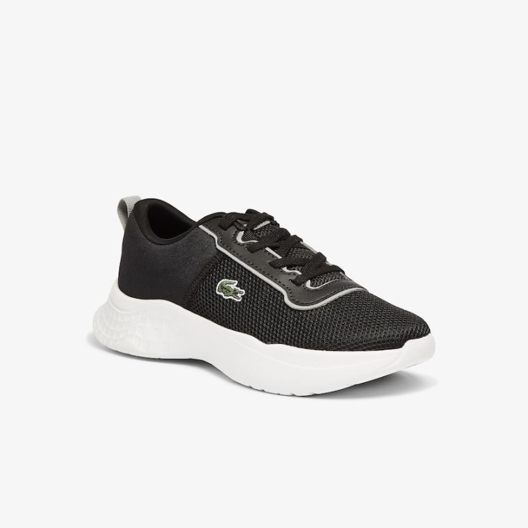 Lacoste Court-Drive Tekstil Air Mesh Sneakers Svarte Grå | eafjCOTi