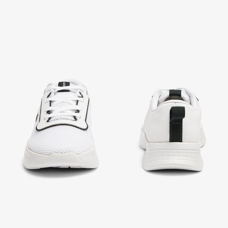 Lacoste Court-Drive Tekstil Air Mesh Sneakers Hvite | zfBRpo5m