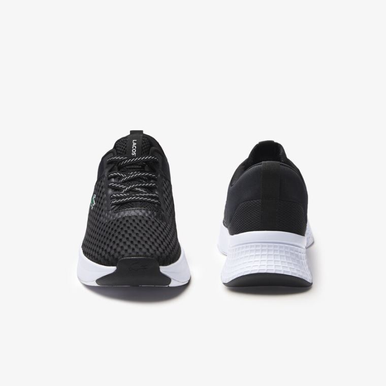 Lacoste Court-Drive Tekstil Sneakers Svarte Hvite | dM9bNixf