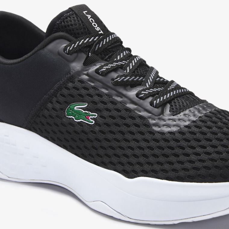 Lacoste Court-Drive Tekstil Sneakers Svarte Hvite | dM9bNixf