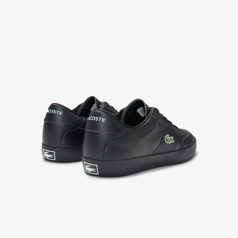 Lacoste Court-Master Lær Sneakers Svarte | bWxMtvQl