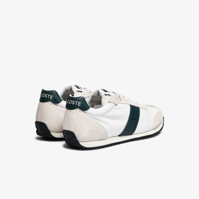 Lacoste Court Pace Tekstil Sneakers Beige Grønn | VDM8BcIh