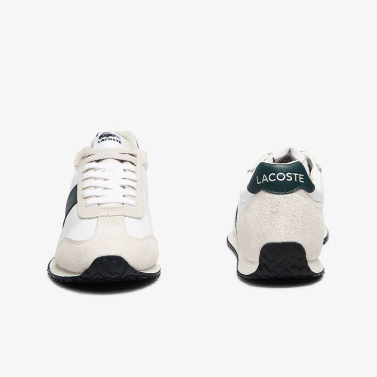 Lacoste Court Pace Tekstil Sneakers Beige Grønn | VDM8BcIh