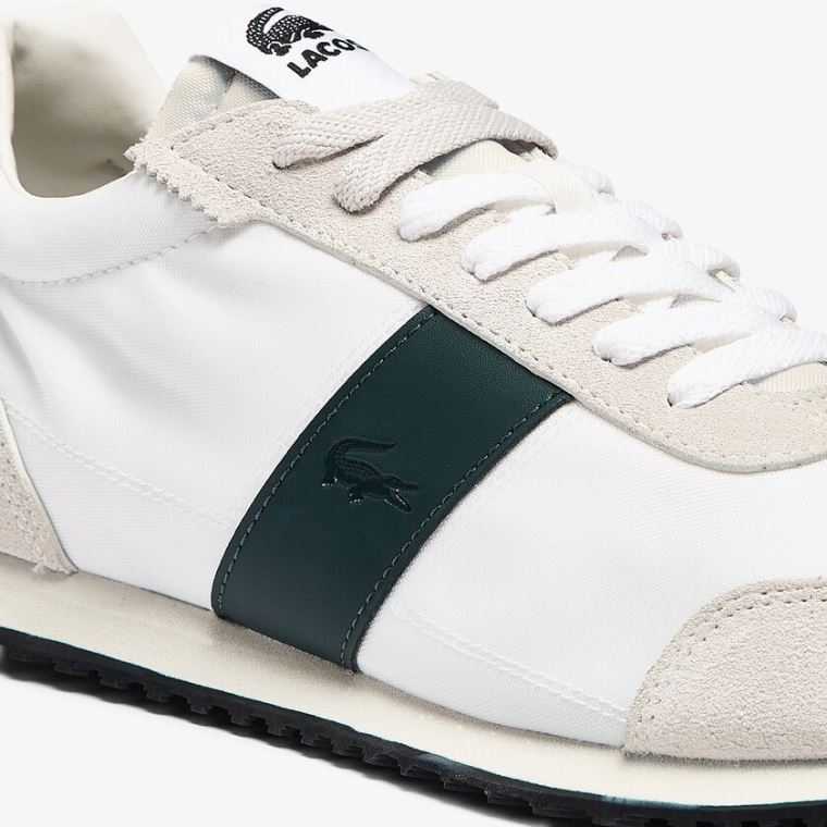 Lacoste Court Pace Tekstil Sneakers Beige Grønn | VDM8BcIh