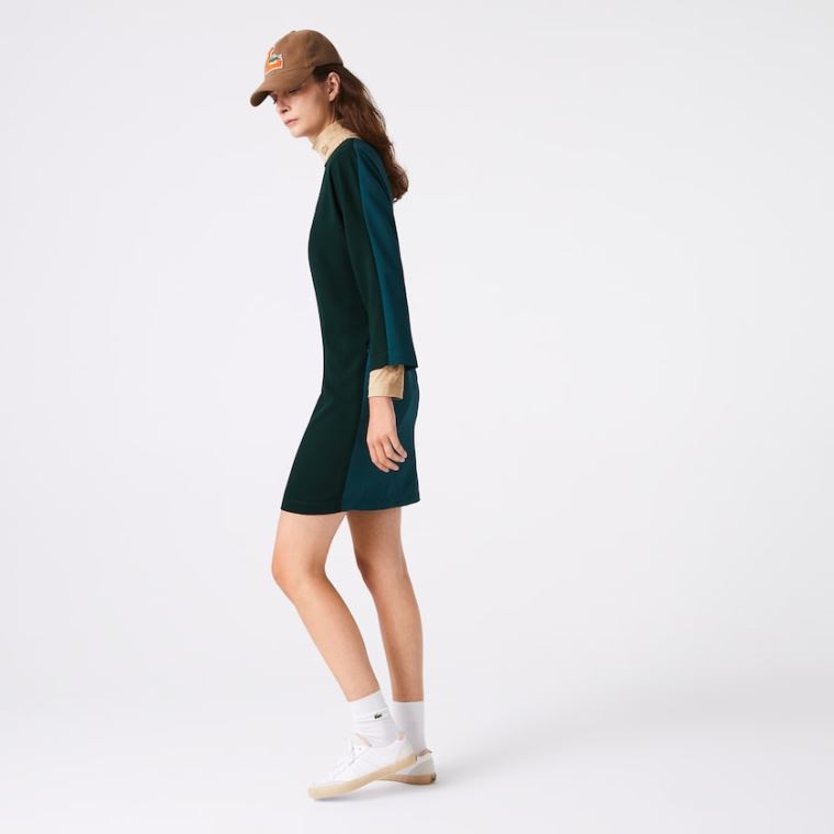 Lacoste Crew Neck Flowy Kjoler Grønn | lllFh3X1