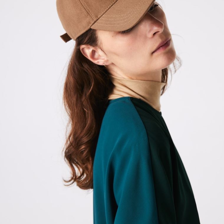 Lacoste Crew Neck Flowy Kjoler Grønn | lllFh3X1