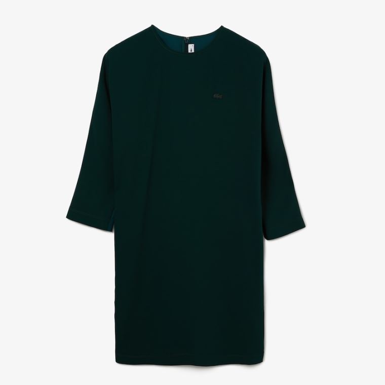 Lacoste Crew Neck Flowy Kjoler Grønn | lllFh3X1