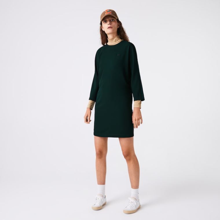 Lacoste Crew Neck Flowy Kjoler Grønn | lllFh3X1