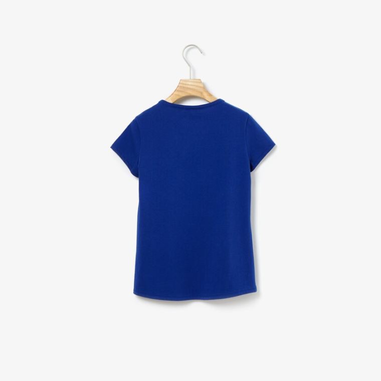 Lacoste Crew Neck Jersey T-shirt Marineblå Blå | KQxypzdy