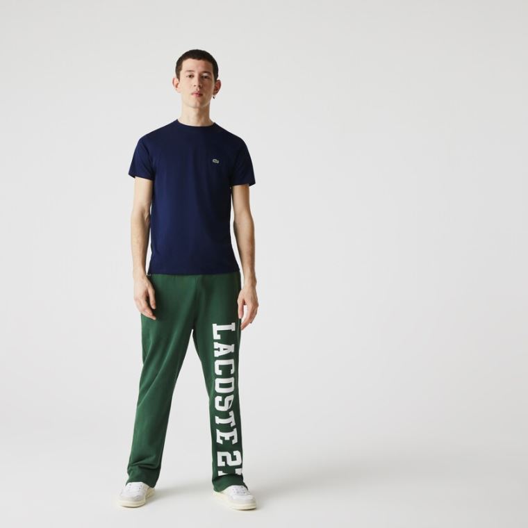 Lacoste Crew Neck Pima Bomull Jersey T-shirt Marineblå Blå | LcVsmPhT