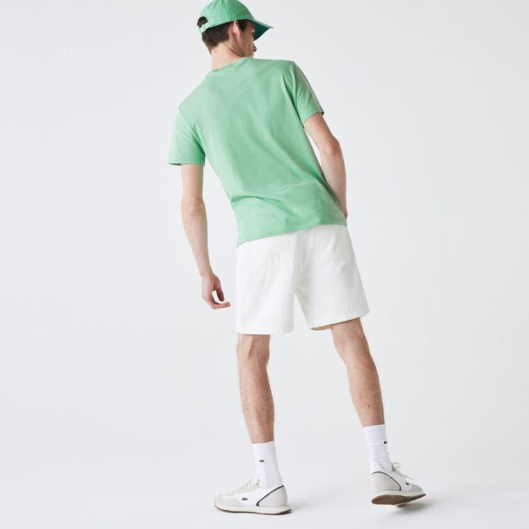 Lacoste Crew Neck Pima Bomull Jersey T-shirt Grønn | zmqThyrl