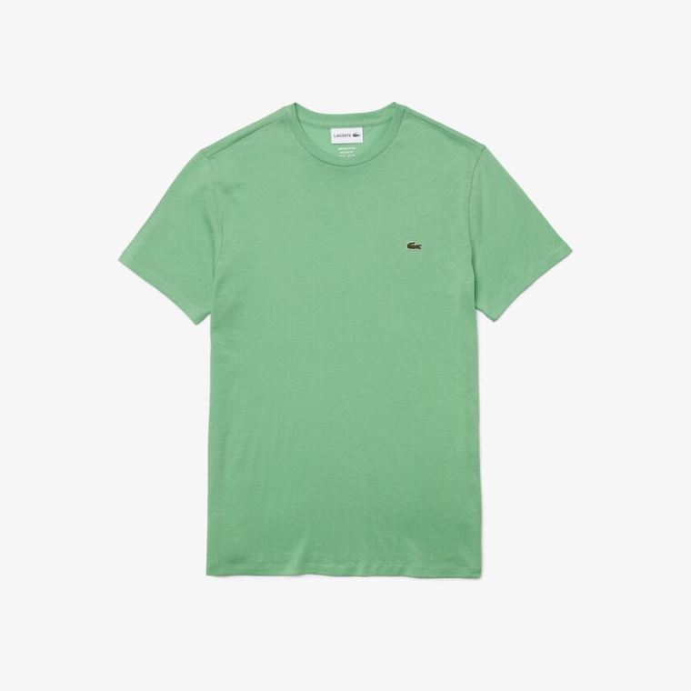 Lacoste Crew Neck Pima Bomull Jersey T-shirt Grønn | zmqThyrl